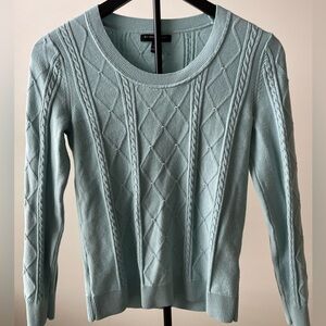 Banana Republic Aqua Blue Cable Knit Sweater